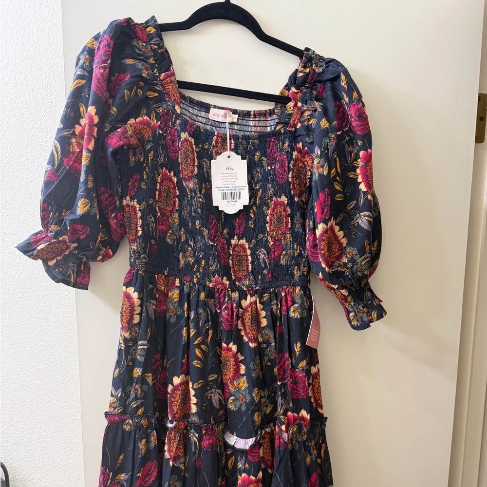 Madeline Dress In Moody Sunflower